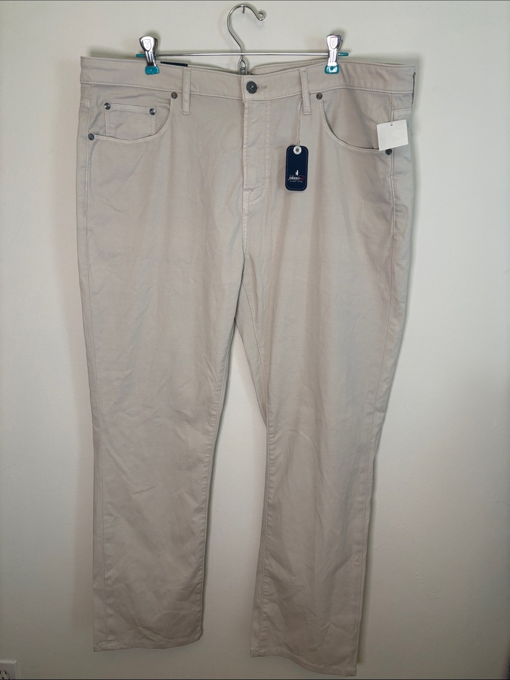 Johnnie-O Atlas Stretch 5-Pocket Pants – Stone – 38 x 30 NEW